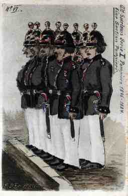 Historische Uniformen der Freiwilligen Feuerwehr Saarlouis