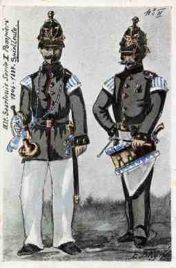 Historische Uniformen der Freiwilligen Feuerwehr Saarlouis